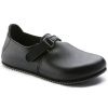 професионално черно сабо Биркенщок / Birkenstock Linz страничен изглед отпред
