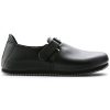 професионално черно сабо Биркенщок / Birkenstock Linz изглед отстрани