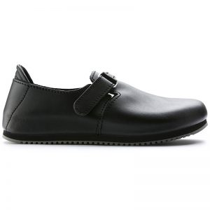 професионално черно сабо Биркенщок / Birkenstock Linz изглед отстрани