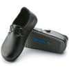 чифт професионално черно затворено сабо Биркенщок / Birkenstock Linz изглед отдолу