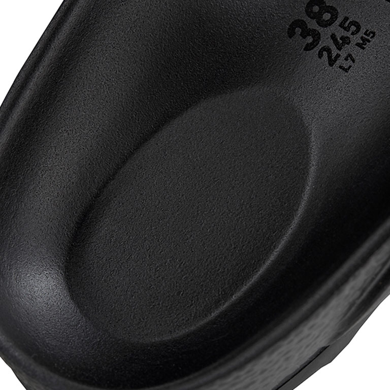 Детайл дълбока чашка за петата на мъжки чехли BIRKENSTOCK Arizona EVA черни