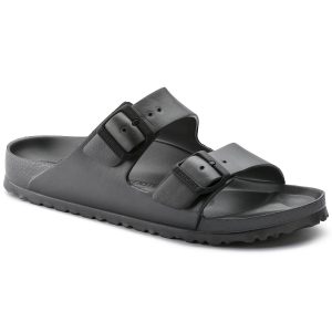 Чехли Биркенщок / BIRKENSTOCK Arizona EVA 1001497 цвят антрацит страничен поглед отпред