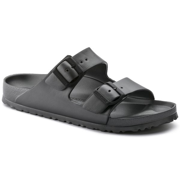 Чехли Биркенщок / BIRKENSTOCK Arizona EVA 1001497 цвят антрацит страничен поглед отпред