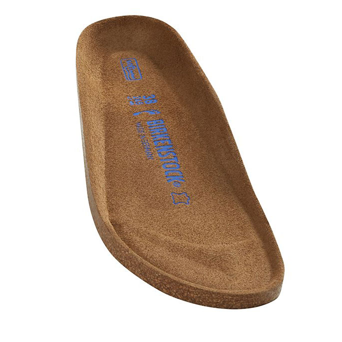подметка на дамски винено червени кожени чехли Биркенщок / BIRKENSTOCK Arizona SFB FL Zinfandel детайл