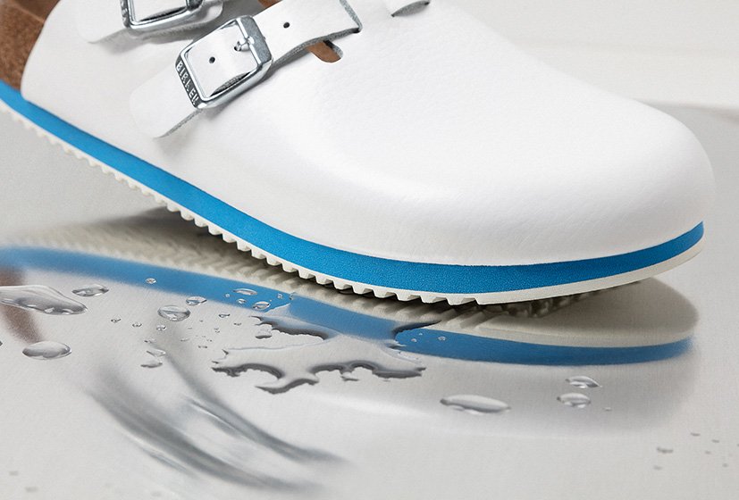 технология против подхлъзване на професионалните обувки BirkenStock