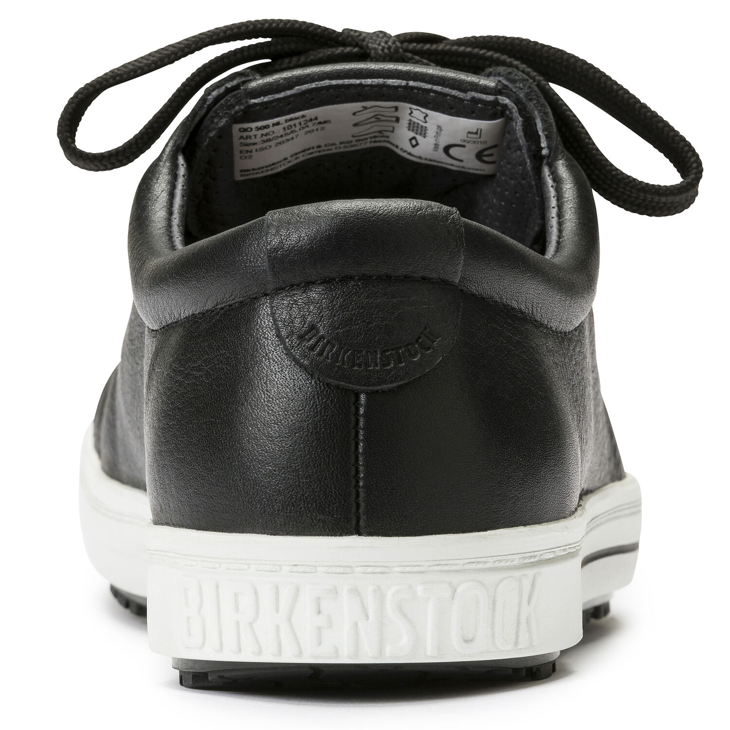 професионални работни обувки от ест. кожа Биркенщок / Birkenstock QO 500 NL черни поглед отзад