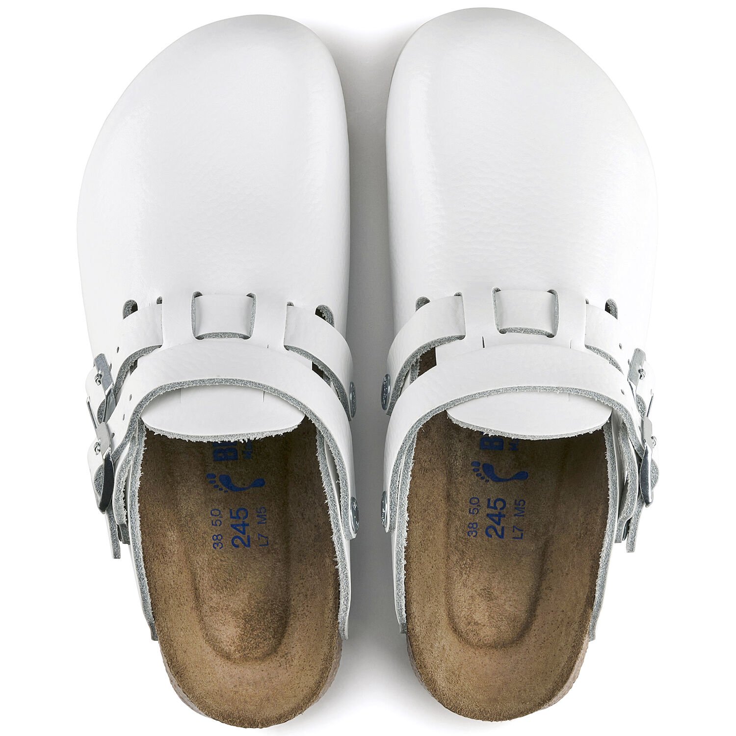 чифт професионални работни чехли Birkenstock Kay SL SF SG - бели поглед отгоре