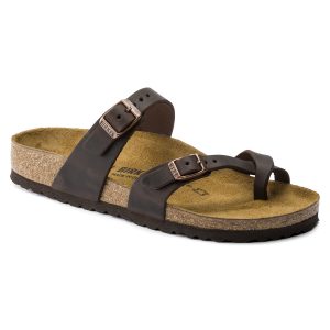 дамски кожени чехли Биркенщок / BIRKENSTOCK Mayari FL Habana поглед отпред