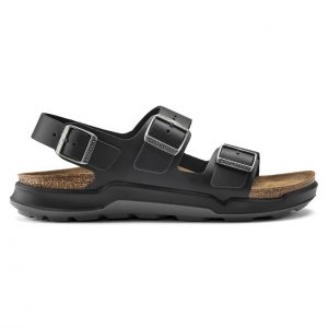 Мъжки кожени сандали с еластична подметка Birkenstock Milano CT Artic Old черни - снимка 2