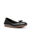 Дамски кожени балерини Clarks Freckle Ice черни - снимка 1