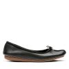 Дамски кожени балерини Clarks Freckle Ice черни - снимка 2