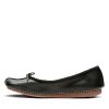 Дамски кожени балерини Clarks Freckle Ice черни - снимка 4
