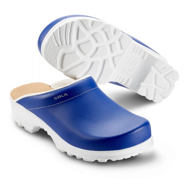 Работно сабо Sika Footwear Flex LBS 8105 - ест. кожа, бяло и синьо