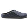 Дамски чехли Birkenstock Zermatt Wool Felt от филц, т. сини - снимка 2