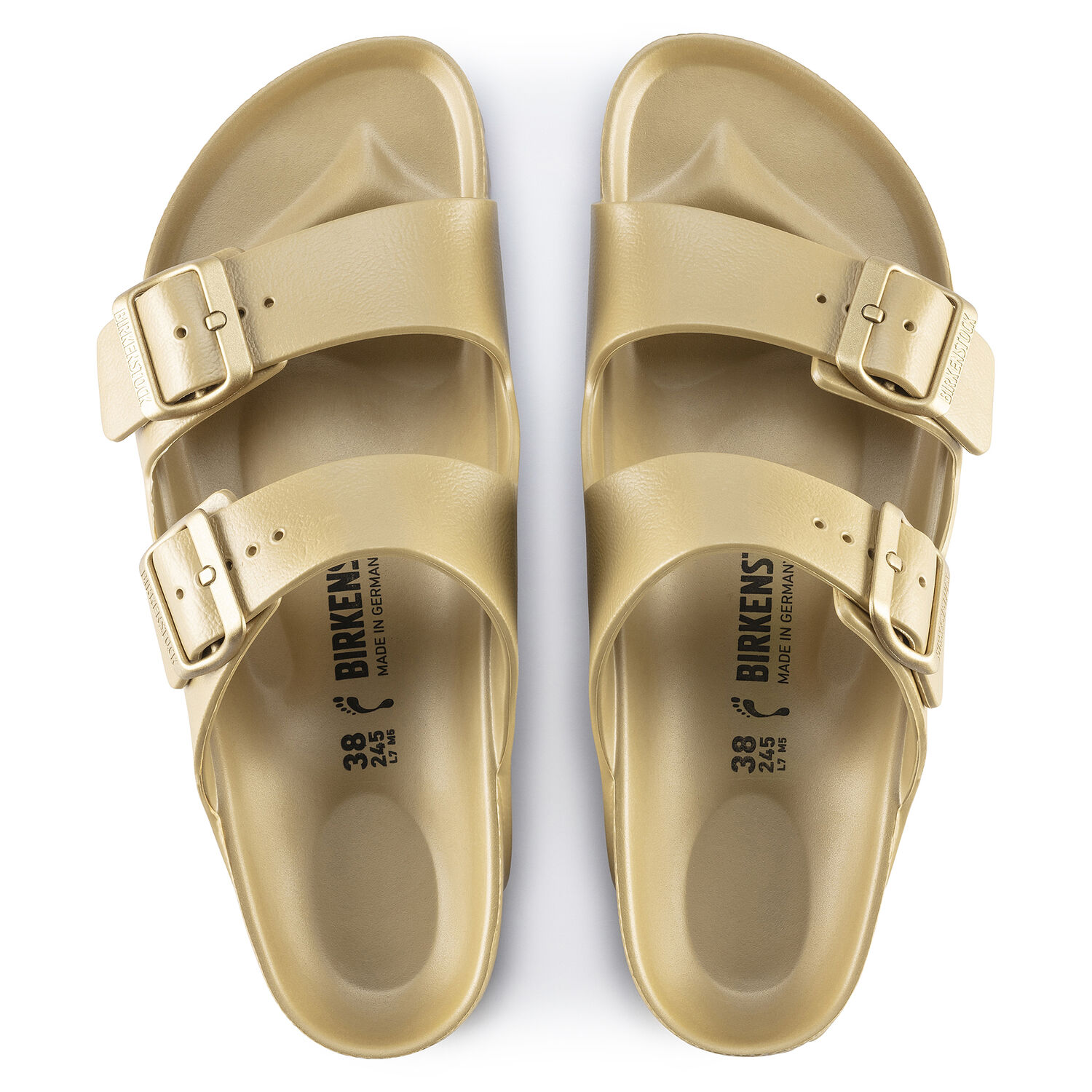 унисекс джапанки birkenstock arizona eva glamour gold златисти - снимка 6