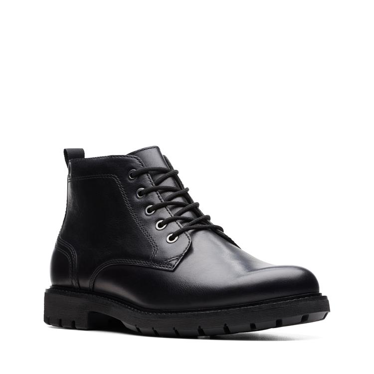 Мъжки ниски боти Clarks Batcombe Mix 26173426 черни - снимка 1