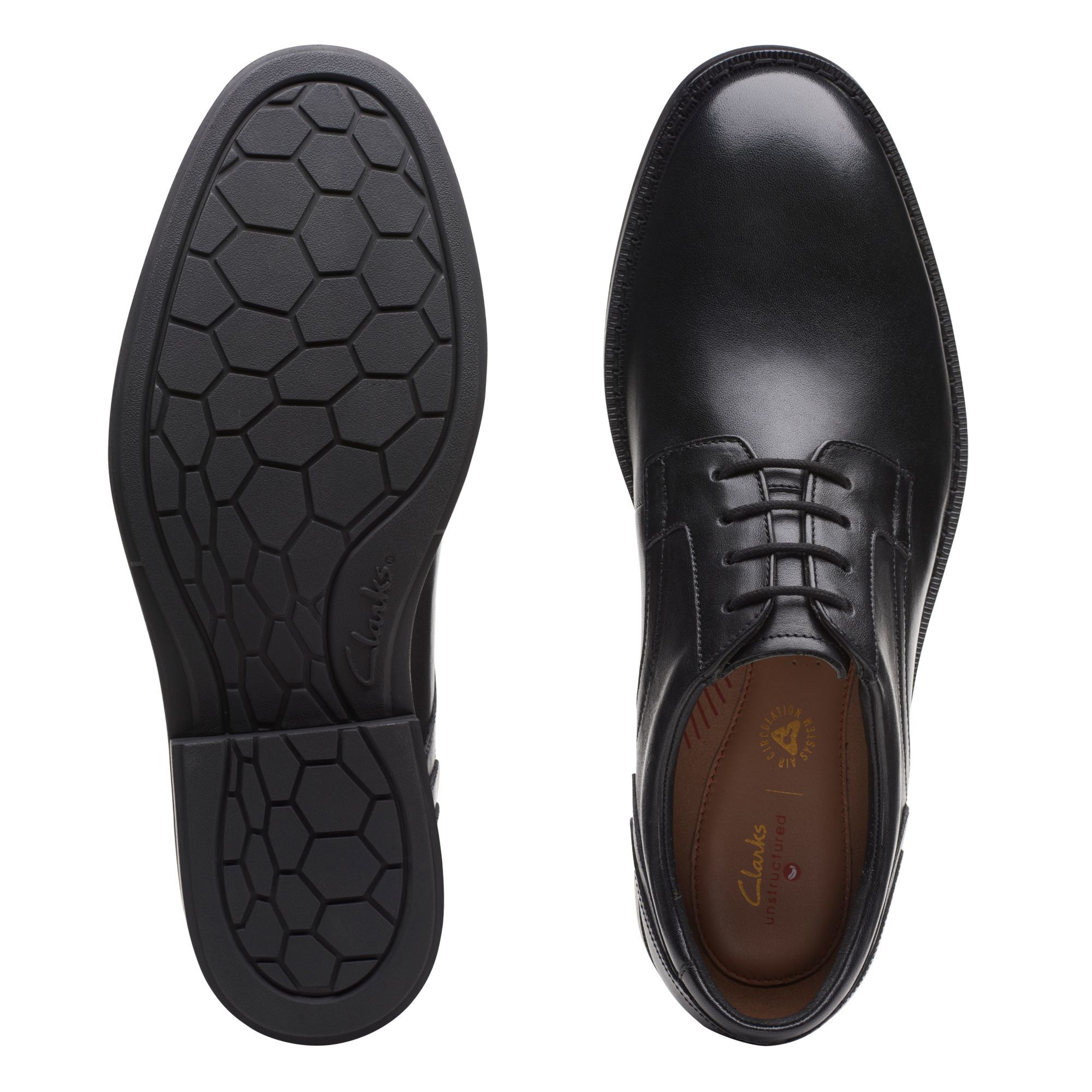 Мъжки обувки Clarks Un Hugh Lace черни - снимка 7