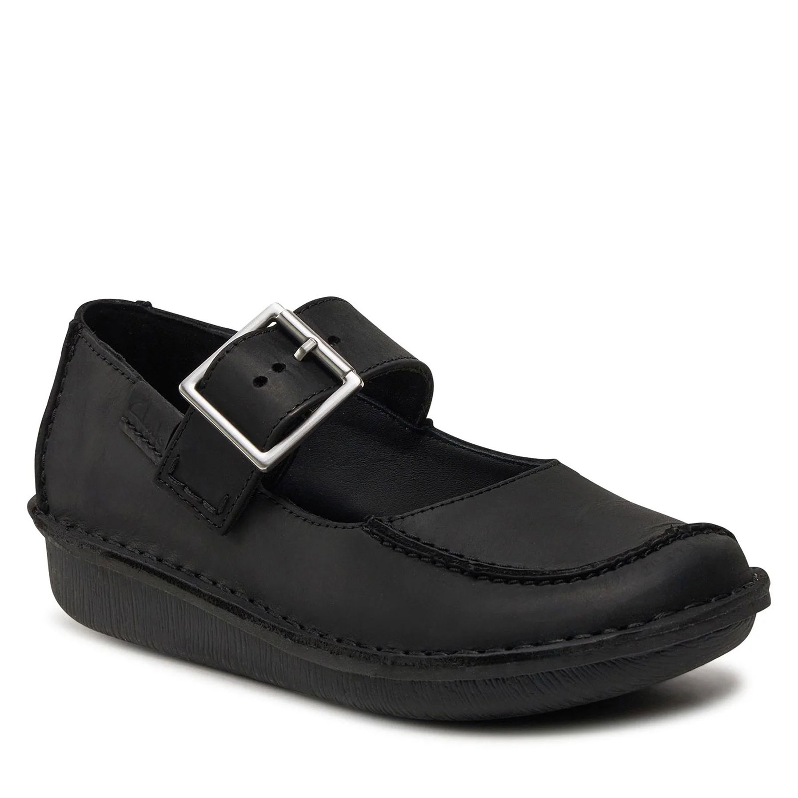 Дамски ежедневни обувки Clarks Funny Bar 26176442 черни от ест. кожа - снимка 1