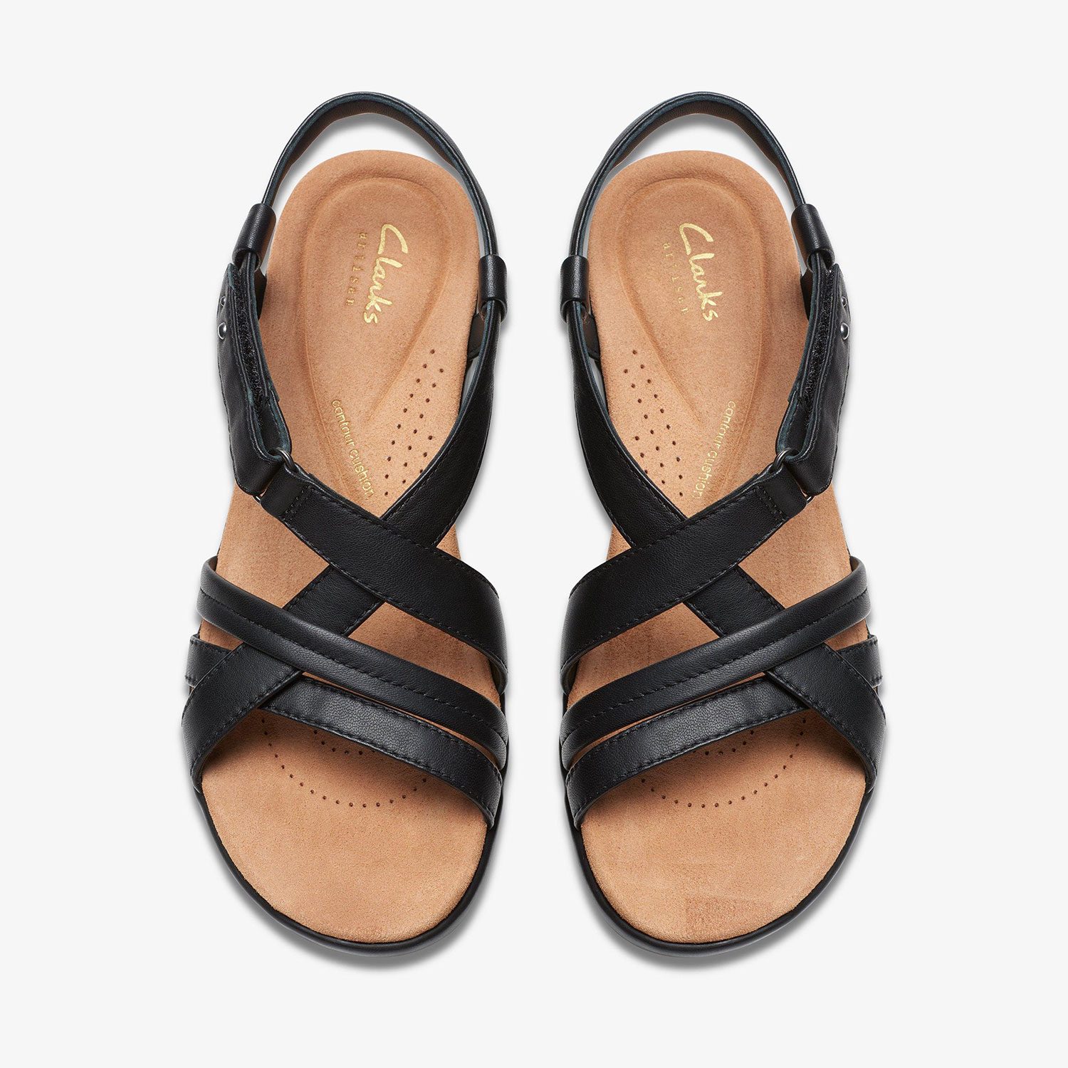 Дамски сандали Clarks Tuleah May черни от ест. кожа за широк крак - снимка 6