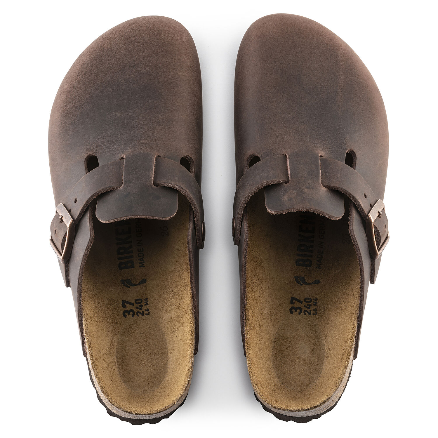 Дамски чехли Birkenstock Boston LEOI Habana кафяви от естествена кожа - снимка 8