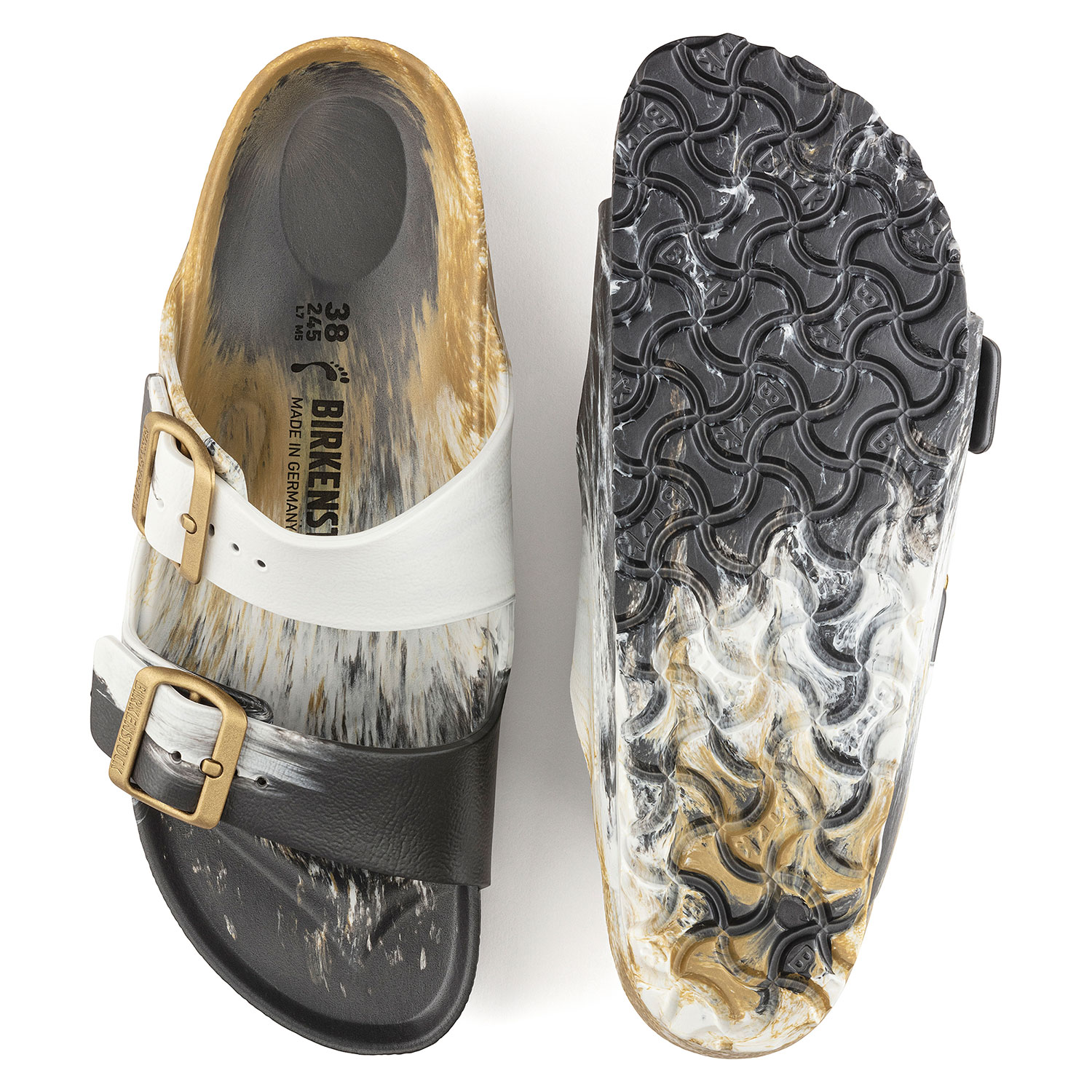 Дамски джапанки Birkenstock Arizona EVA Multi Glamour Gold 1022502 - снимка 6