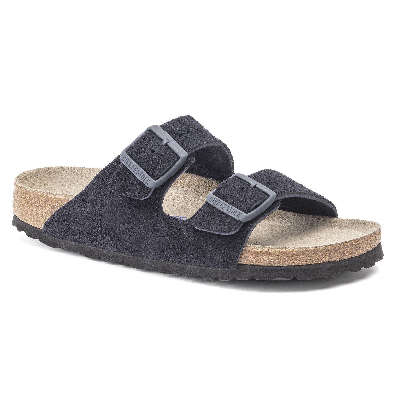 Мъжки чехли Birkenstock Arizona SFB VL Midnight тъмно сини с омекотена стелка - снимка 1