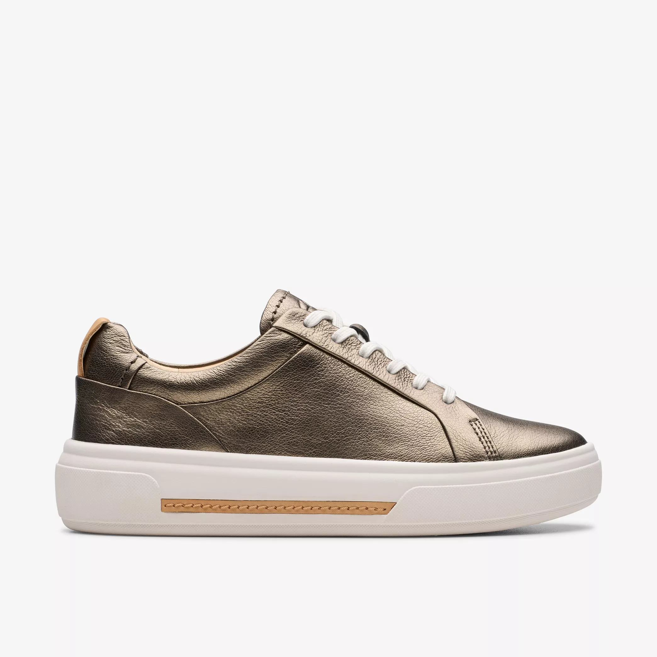 Дамски обувки Clarks Hollyhock Walk 26178843 металик от естествена кожа - снимка 2