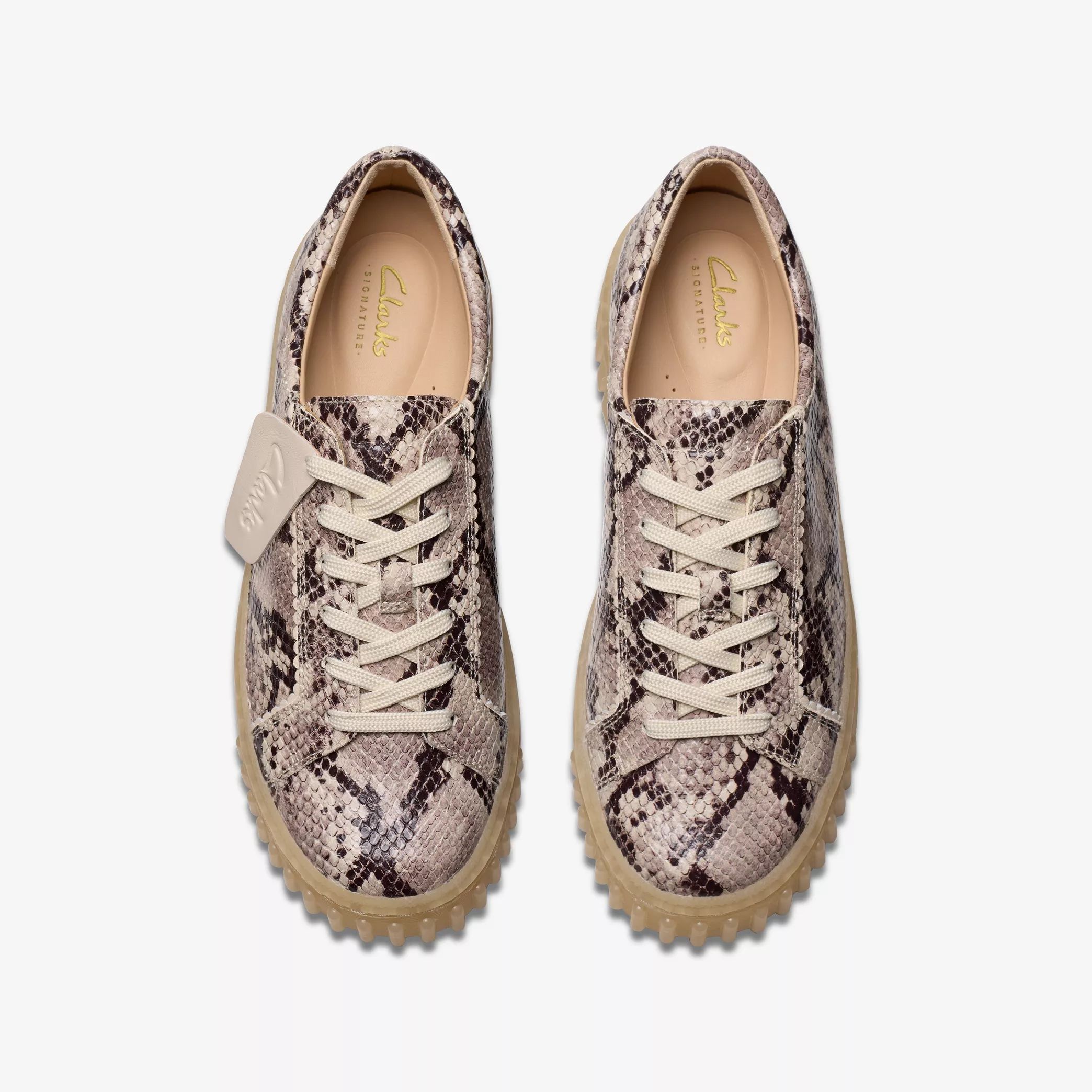 Дамски обувки Clarks Mayhill Walk 26178855 змийско сиво от ест. кожа - снимка 6