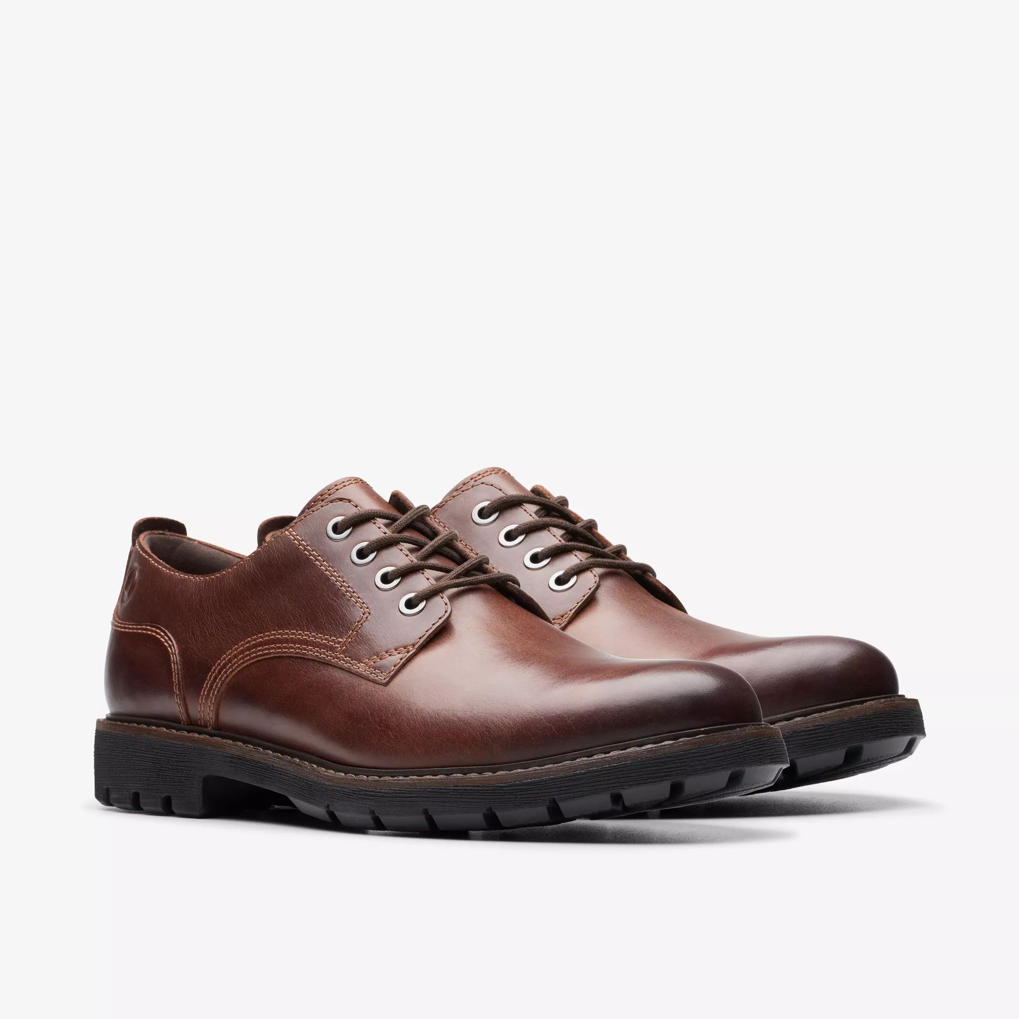 Мъжки обувки Clarks Batcombe Far 26173436 кафяви от естествена кожа - снимка 1