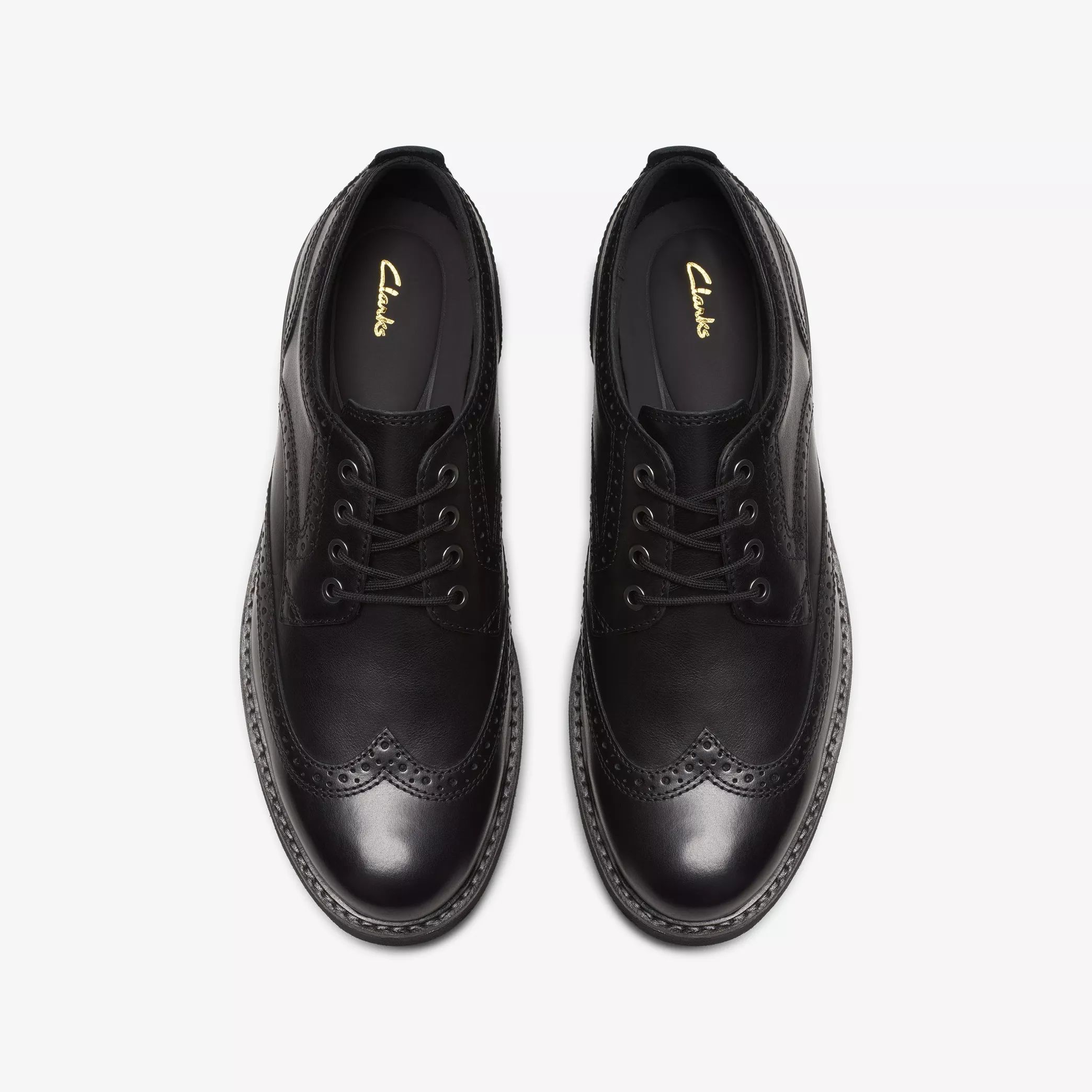Мъжки обувки Clarks Batcombe Far 26173438 черни от естествена кожа - снимка 6