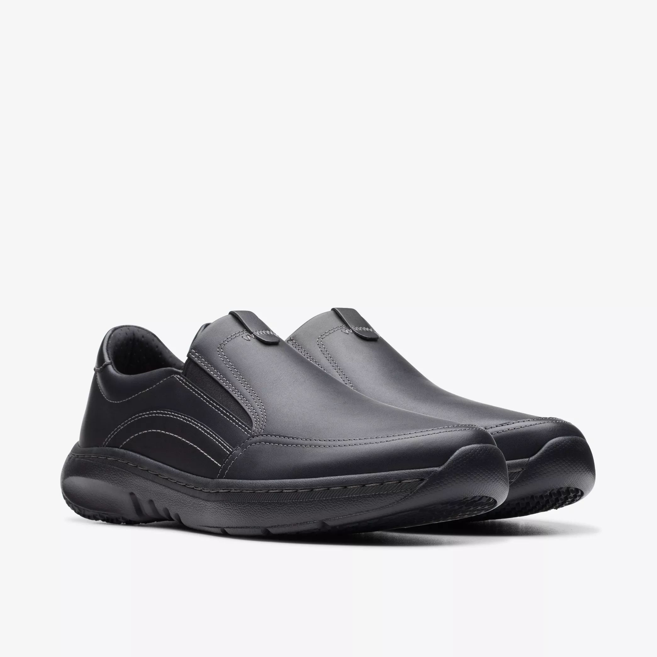 Мъжки обувки Clarks Pro Step Black Leather 26175196 - снимка 1