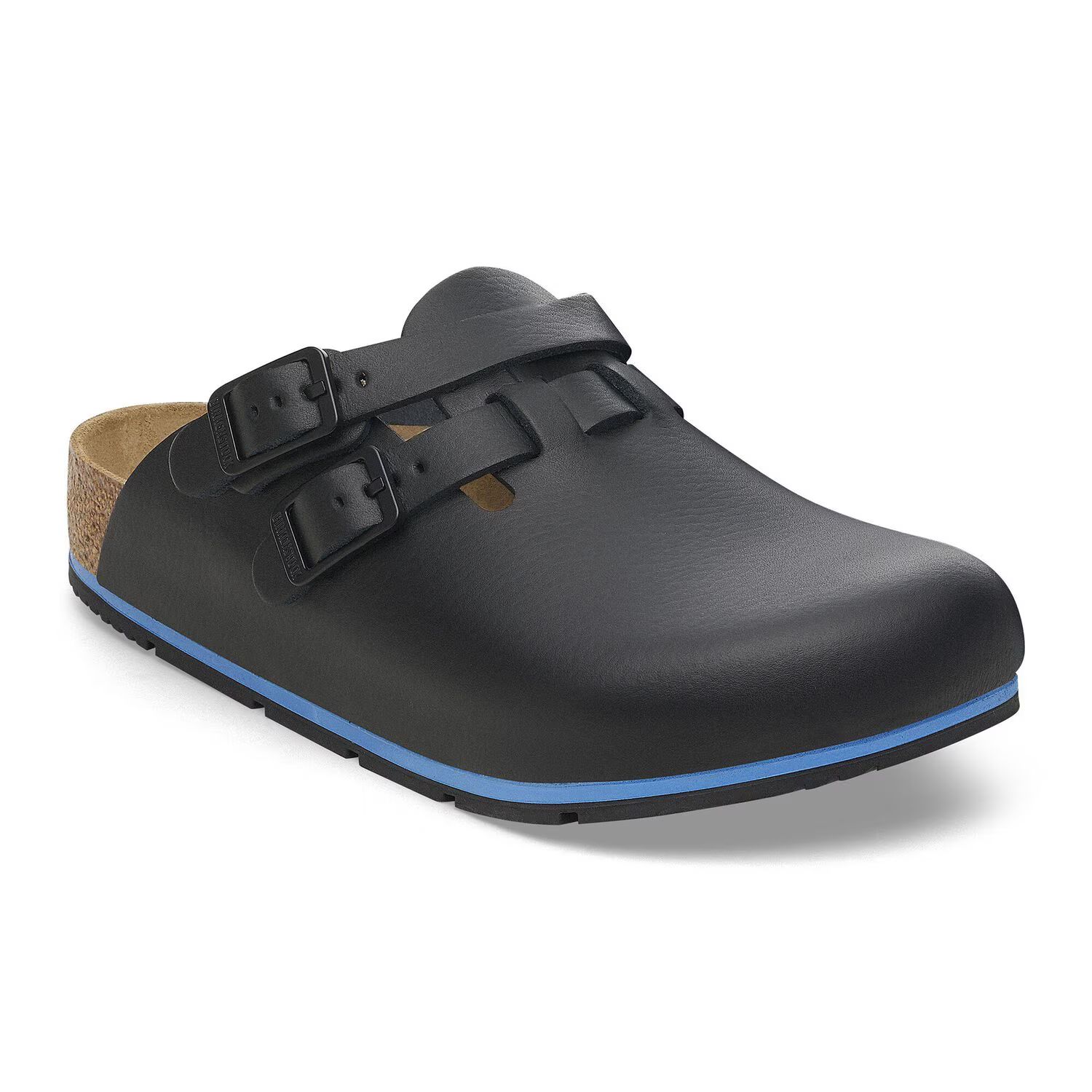 Професионални работни чехли Birkenstock Kay LE Black 1026002 от естествена кожа за нормален крак - снимка 1