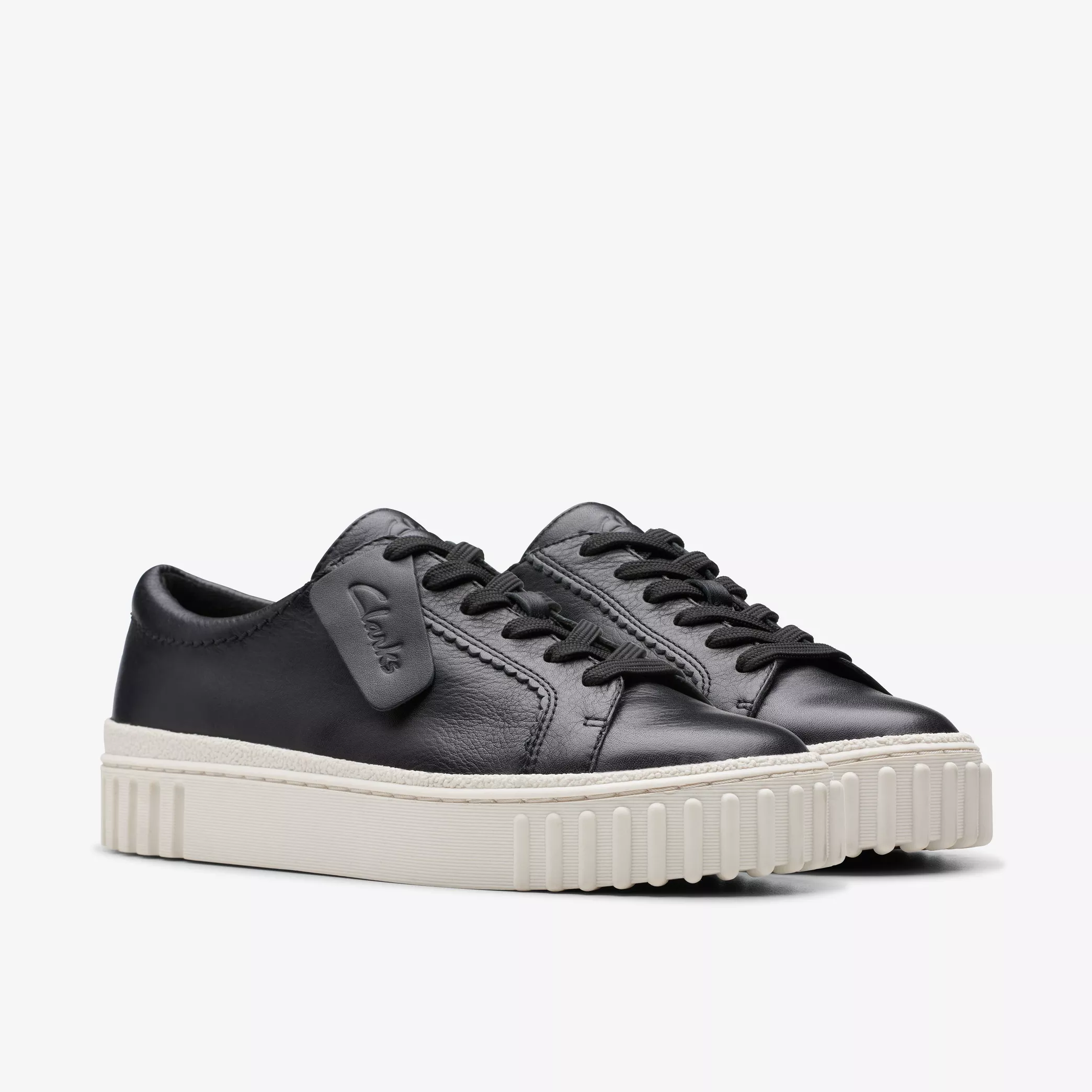 Дамски обувки Clarks Mayhill Walk 26176436 черни от естествена кожа - снимка 1