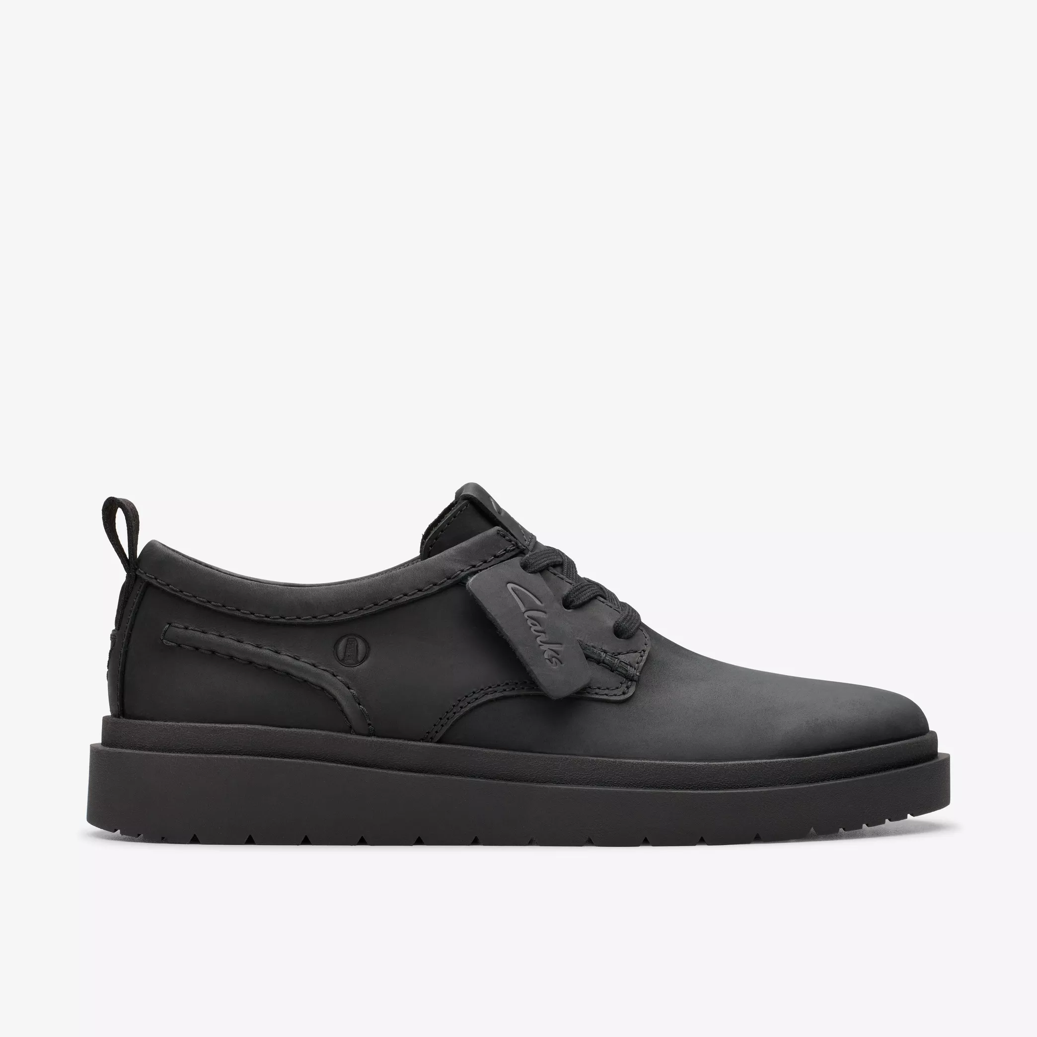 Мъжки обувки Clarks Polden Lace Black Leather 26181379 черни от естествена кожа - снимка 2