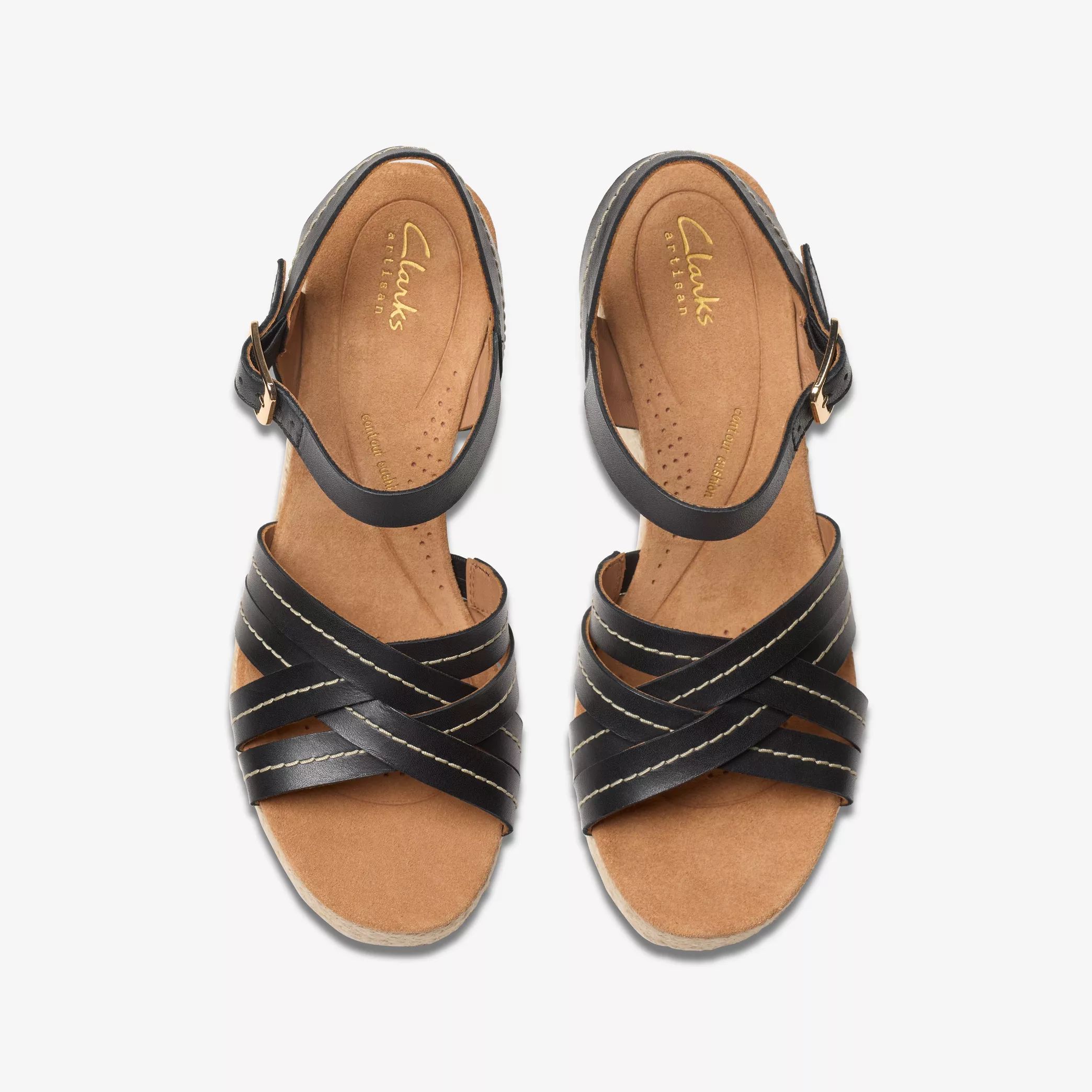 Дамски сандали Clarks Sabina Strap 26181462 черни от естествена кожа - снимка 6