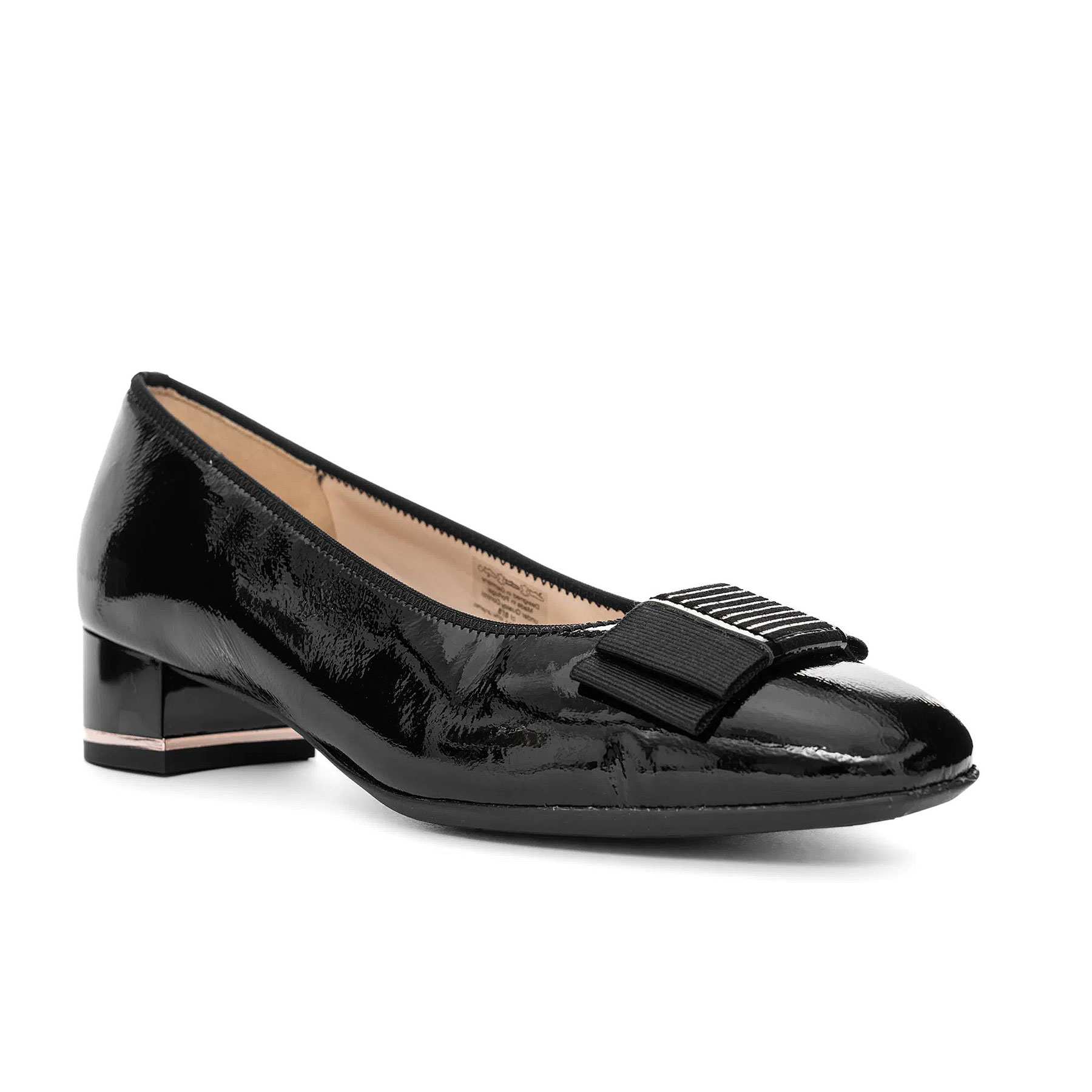 Дамски обувки на ток ara Pumps Graz 12-11884-06 естествен лак черен - снимка 1
