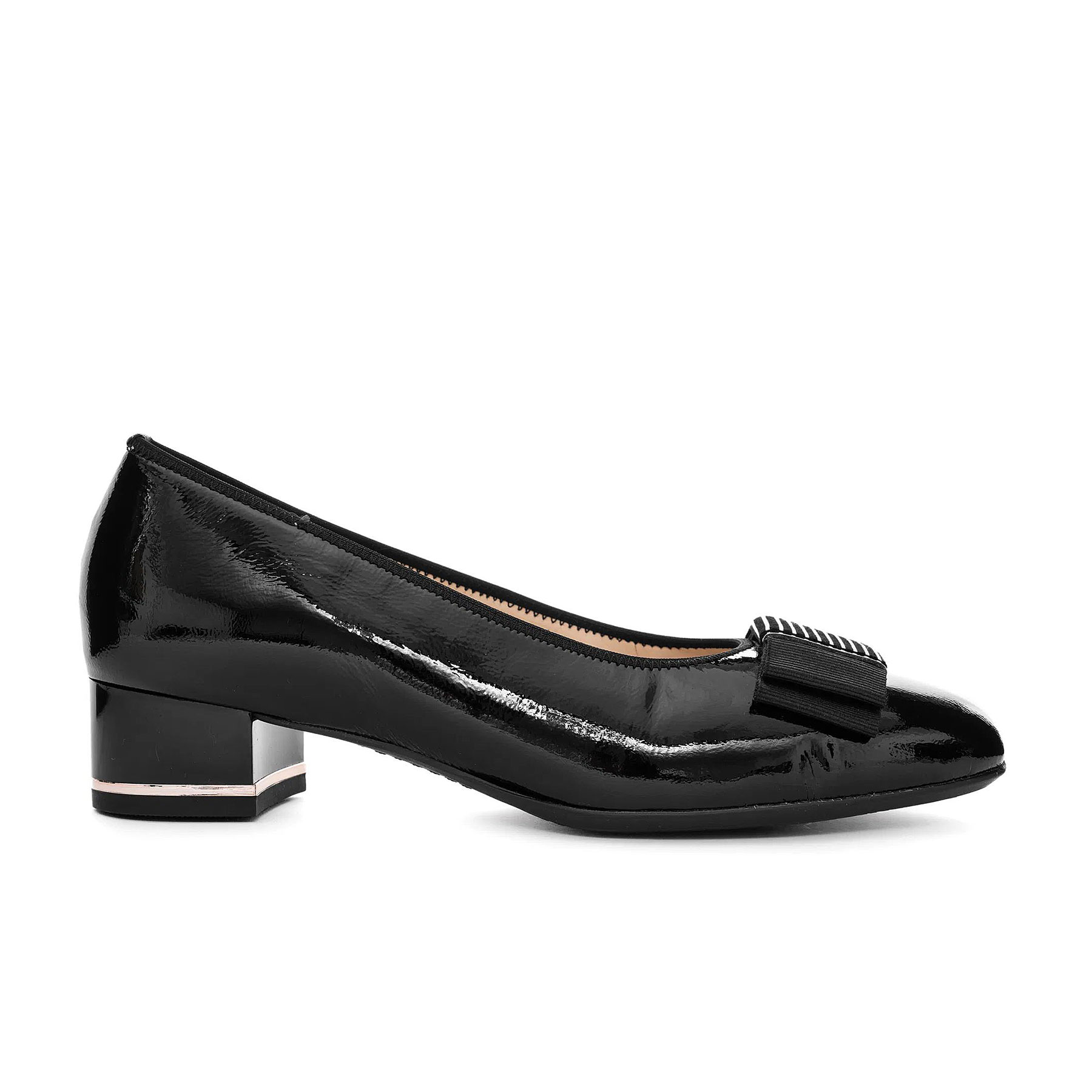 Дамски обувки на ток ara Pumps Graz 12-11884-06 естествен лак черен - снимка 2