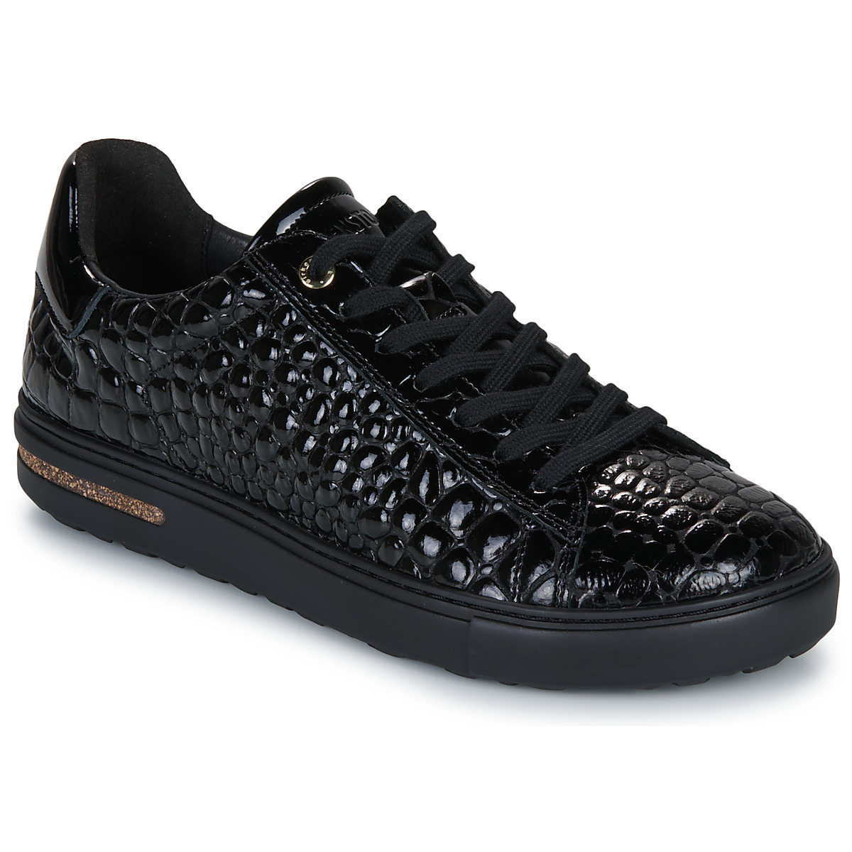 дамски обувки Birkenstock Bend Low Shiny Croc LENA Black 1029654 естествен лак - снимка 1