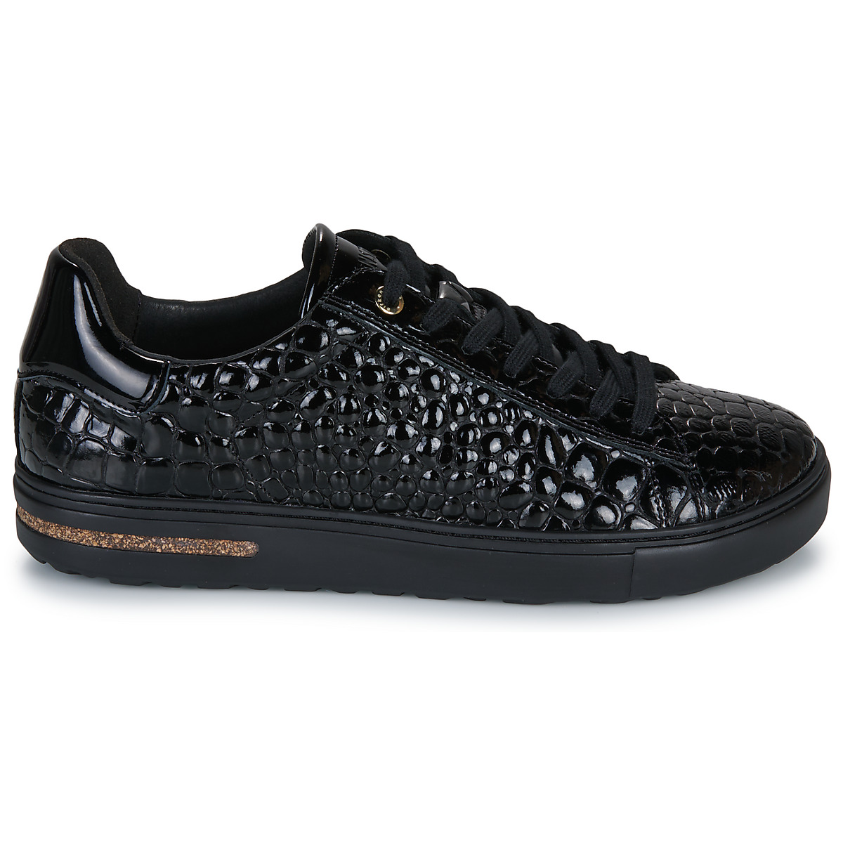 дамски обувки Birkenstock Bend Low Shiny Croc LENA Black 1029654 естествен лак - снимка 2