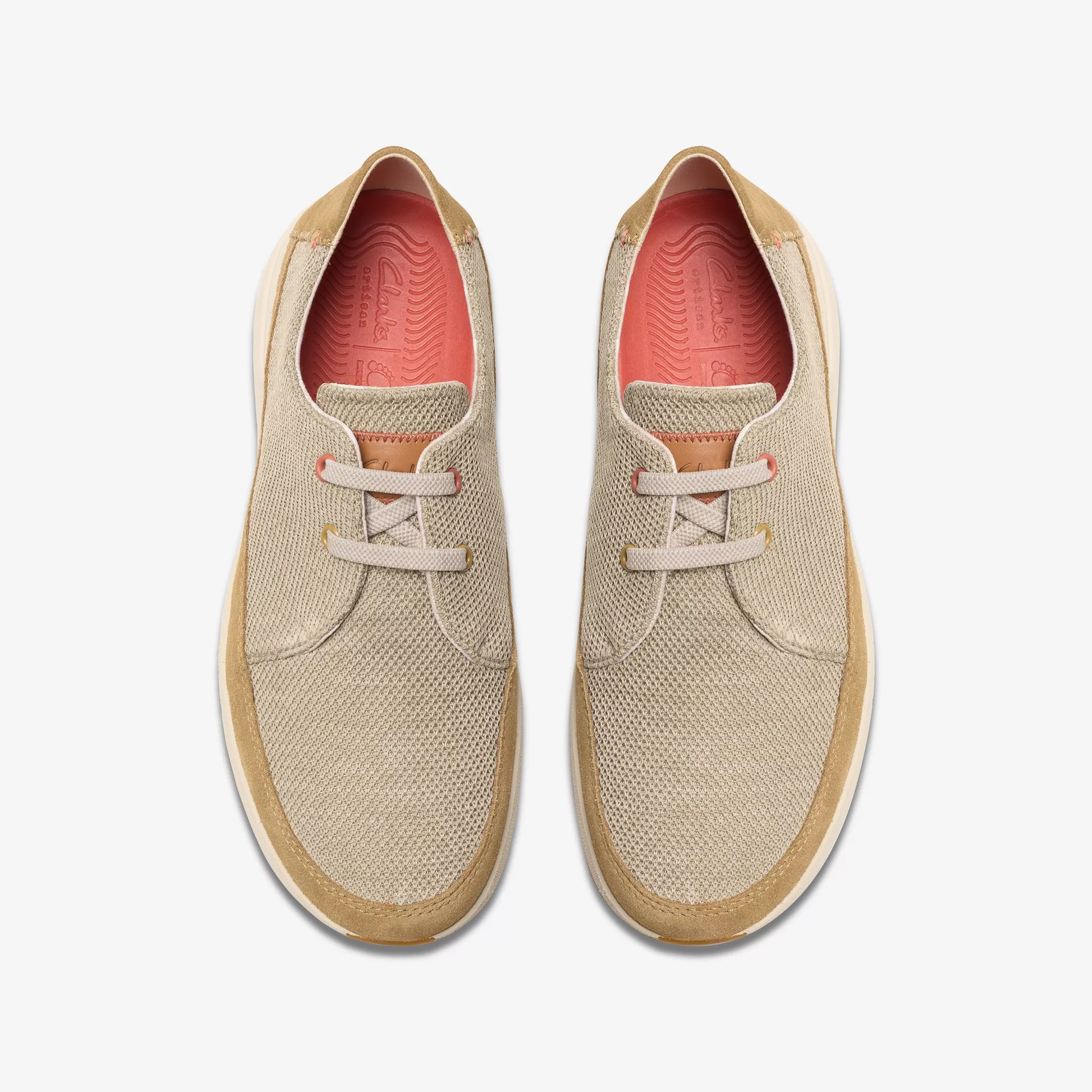 Мъжки обувки Clarks Easeway Lace Sand Combination 26181369 от естествена кожа - снимка 6