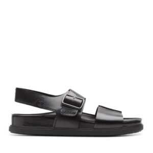 Мъжки сандали Clarks Torford Strap 26180896 - черни от естествена кожа