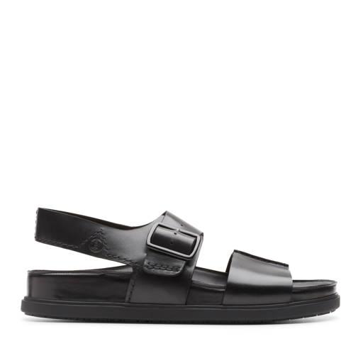 Мъжки сандали Clarks Torford Strap 26180896 - черни от естествена кожа