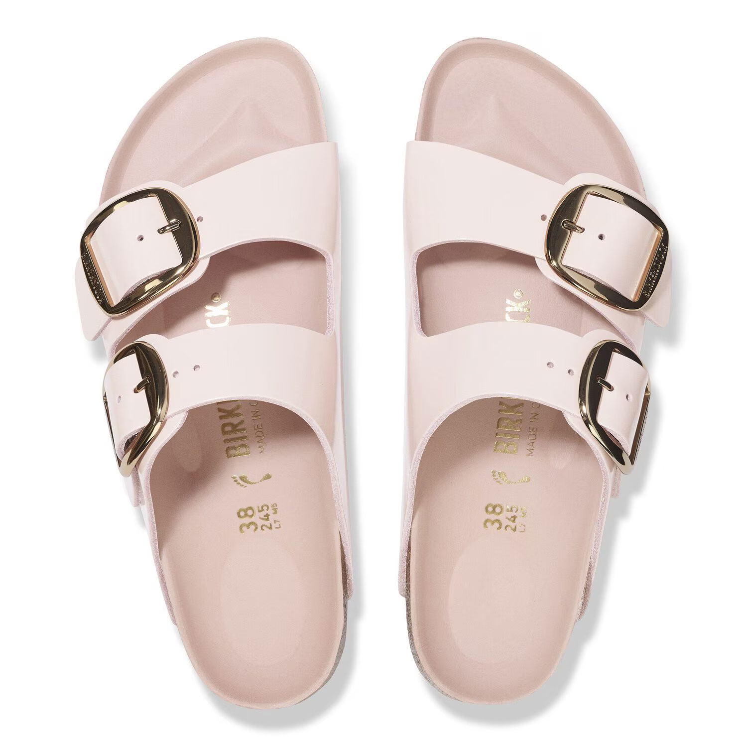 Дамски чехли Birkenstock Arizona BB LENA HS Light Rose HEX 1029352 светло розови от естествена кожа - снимка 6