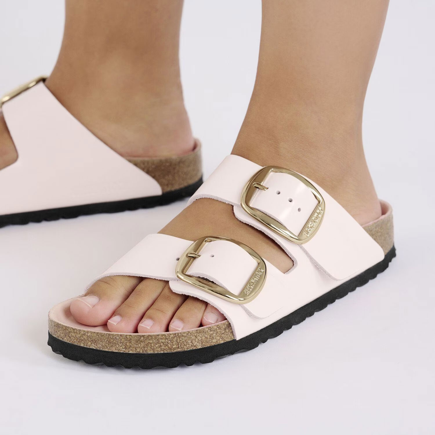 Дамски чехли Birkenstock Arizona BB LENA HS Light Rose HEX 1029352 светло розови от естествена кожа - снимка 8