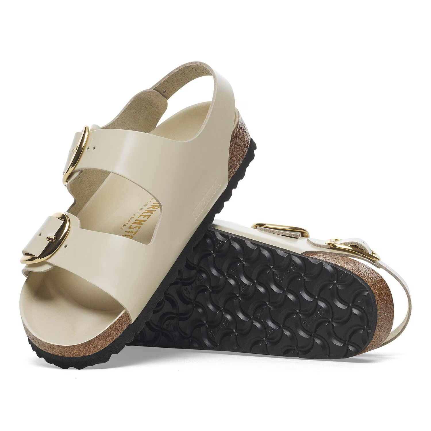 Дамски сандали Birkenstock Milano BB LENA HS Ecru HEX 1025355 цвят екрю от естествена кожа - снимка 5