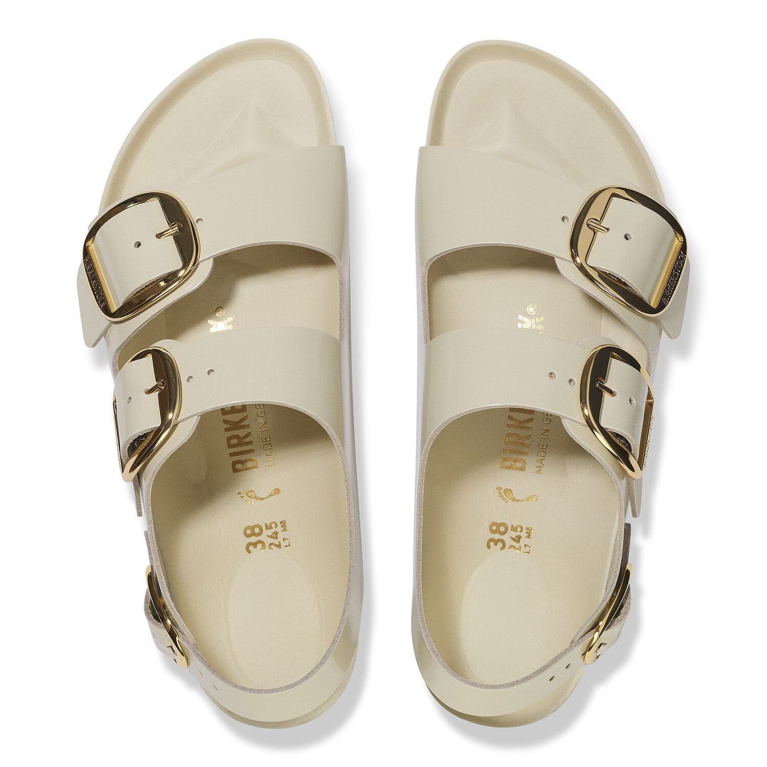 Дамски сандали Birkenstock Milano BB LENA HS Ecru HEX 1025355 цвят екрю от естествена кожа - снимка 6