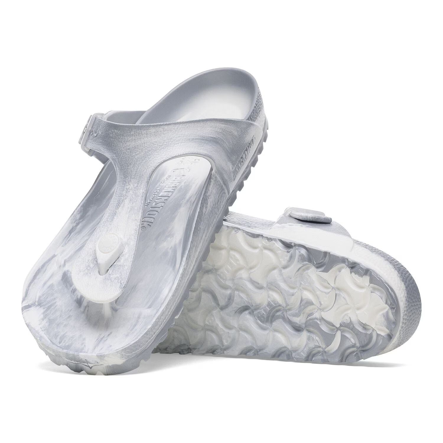 Дамски джапанки Birkenstock Gizeh EVA Metallic Silver Multi 1029606 сребрист металик - снимка 5