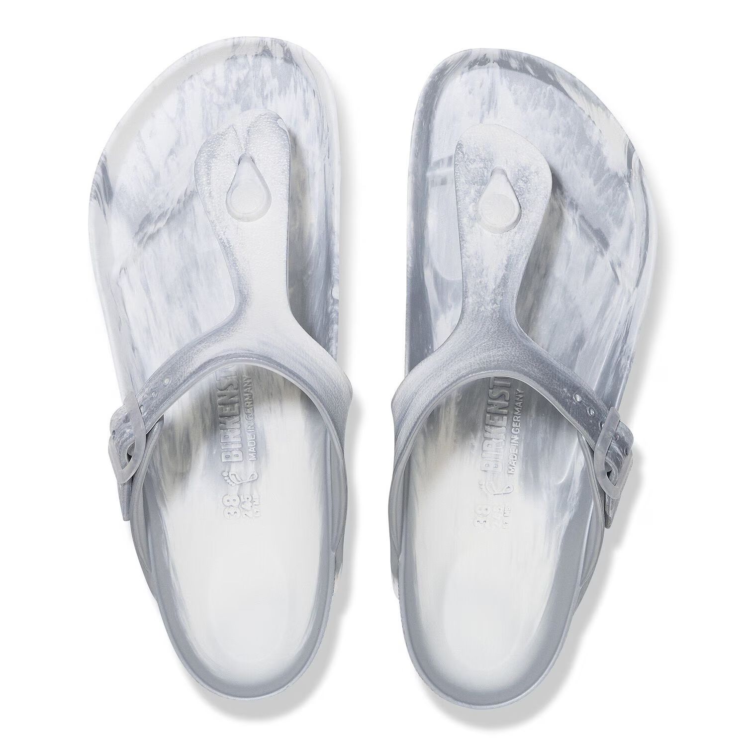 Дамски джапанки Birkenstock Gizeh EVA Metallic Silver Multi 1029606 сребрист металик - снимка 6