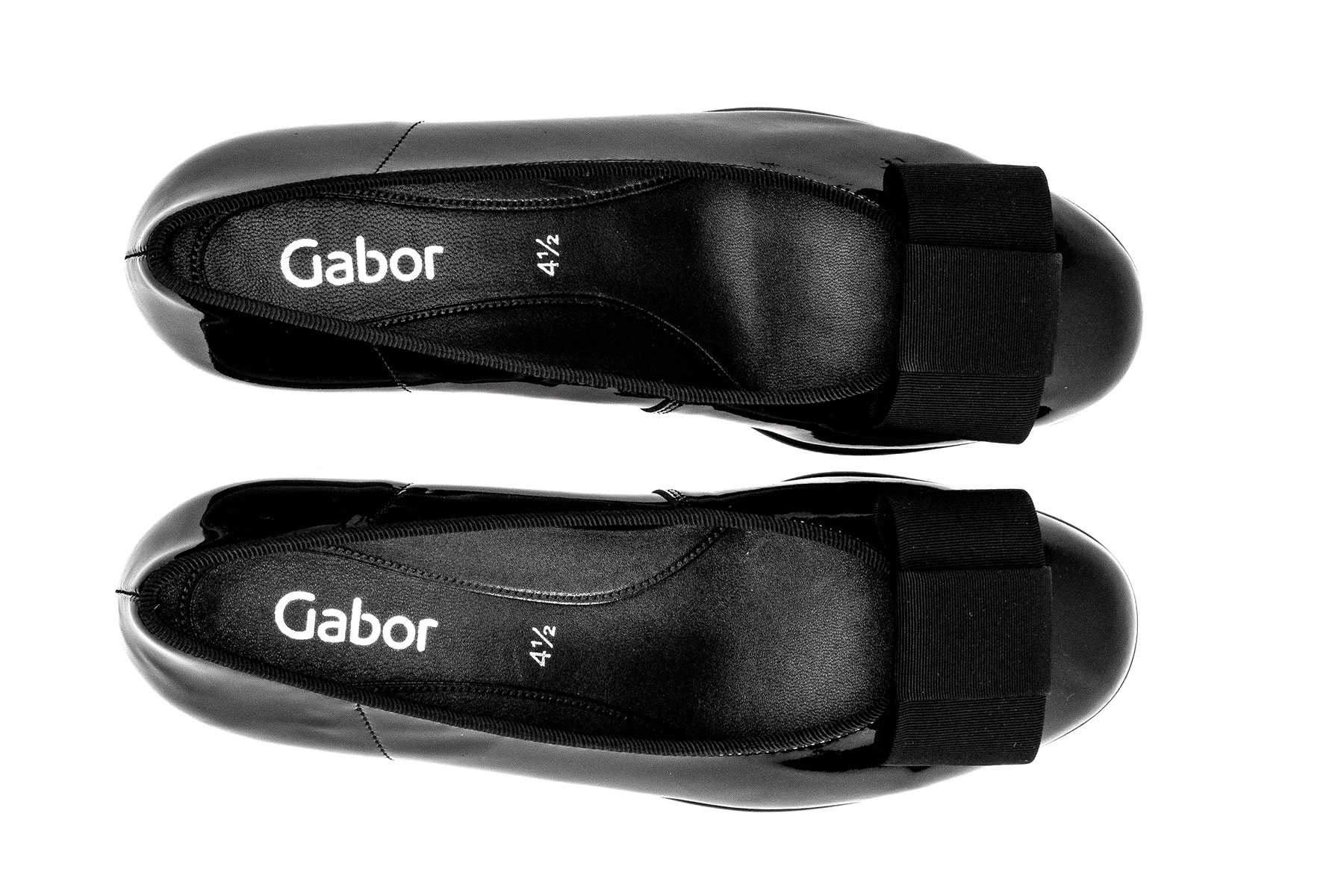 Дамски обувки Gabor 05.100.97 - черни от естествен лак за тесен крак - снимка 10