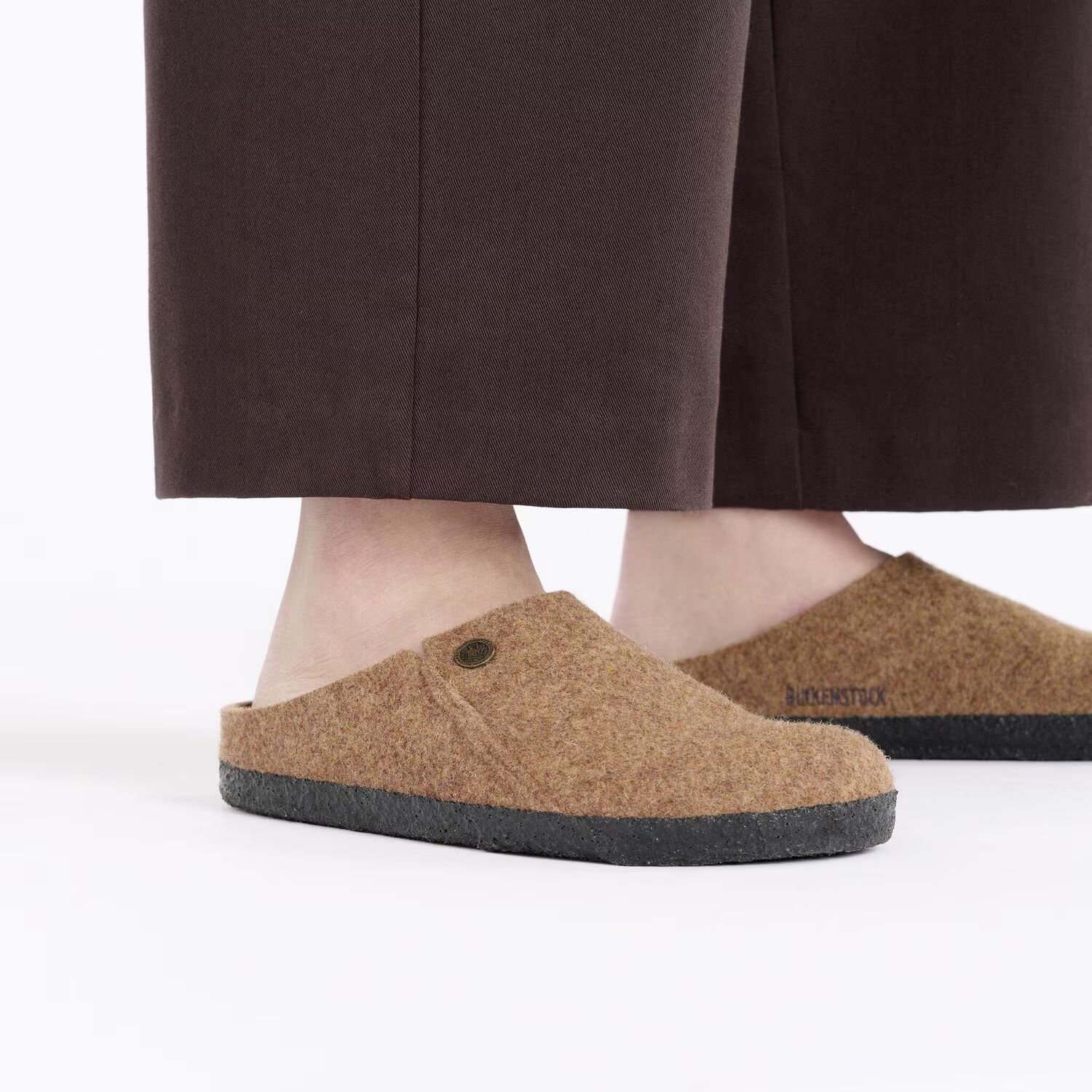 унисекс чехли birkenstock zermatt standard fe toffee melange 1027942 - снимка 7